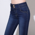 Streetwear Boot Cut Denim Pants For Women Korean High Waist Plus Size 26-34 Slim Jeans Elegant Stretch Flare Pants vintage Jeans