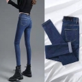 Spring women high waist embroidery skinny pencil pants Ladies sexy chic Denim Pants female streetwear style jeans