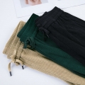 High Waist Solid Corduroy Straight Ankle-Length Pants Spring Women Korean Style Classic Pants Female Big Size 4XL Trousers