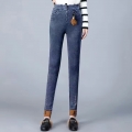 Skinny Button Fly Spliced Letter Embroidery Women Legging Jeans Ladies Streetwear Denim Pants Female Fashion Stretch Denim Pant