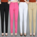 Spring women high waist solid skinny pencil jeans Female plus size 33 casual denim Pants Ladies korean fashion office jean
