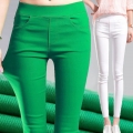 Women Candy Colors Stretch Slim Legging Pants Lady Korean Style Spring High Waist Solid Pants Female Casual Classic Trousers