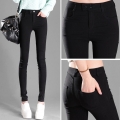 Solid Basic Korean Women Skinny Legging Pants High Waist Ladies Fashion Casual Pencil Pant Female Elegant Ankle-Length Pants