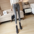 Korean Style High Waist Skinny Denim Pants Women Sexy Solid Capris Pencil Trousers Female Vintage Classic Wash Stretch Jeans